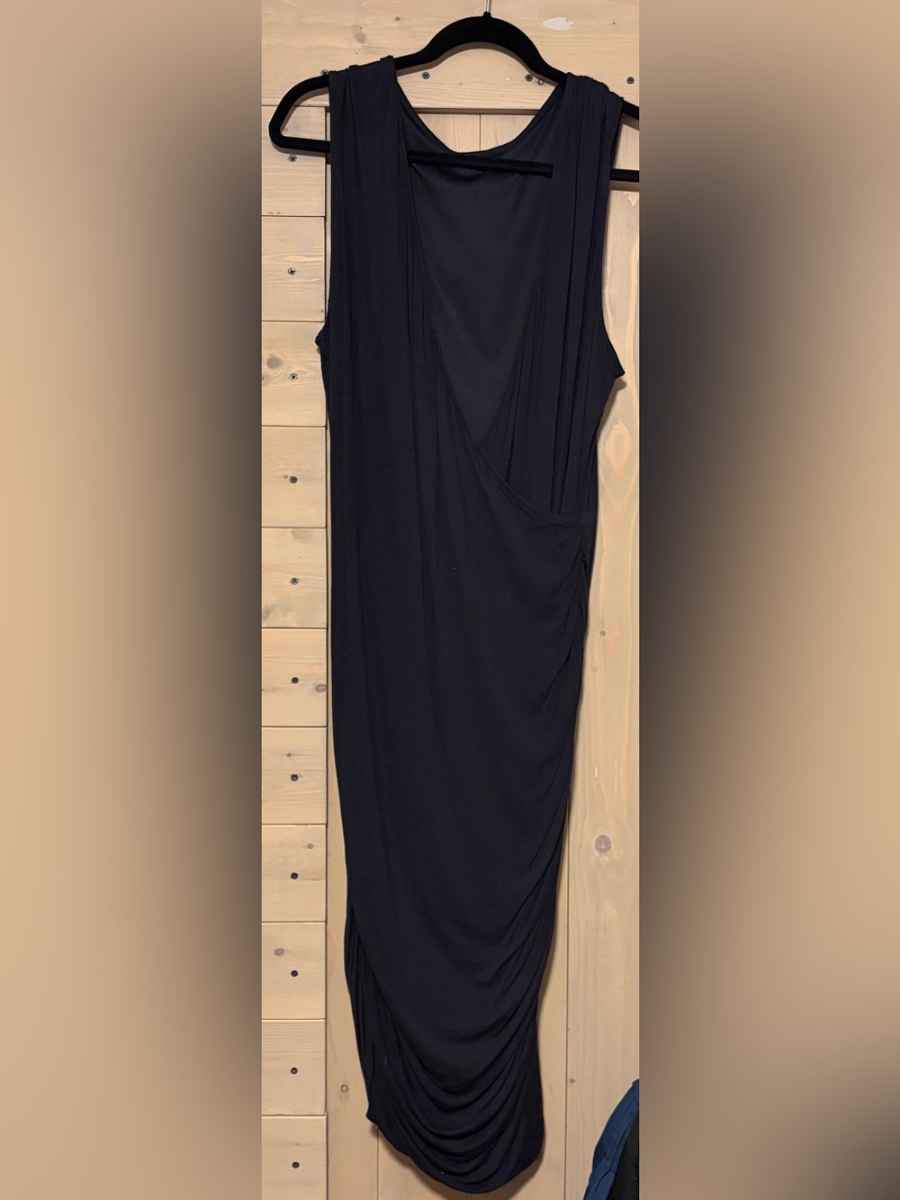 Mossimo Supply Co. Black Maxi Dress Draped Sleeveless